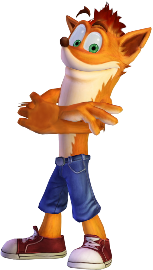 Crash Bandicoot Standing Pose PNG