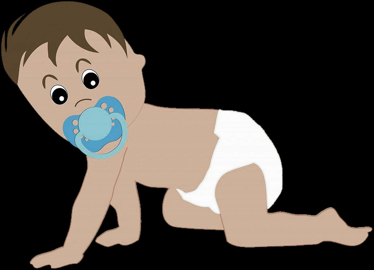 Crawling Baby Cartoon PNG