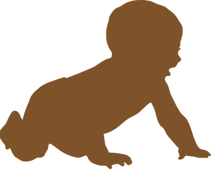 Crawling Baby Silhouette PNG