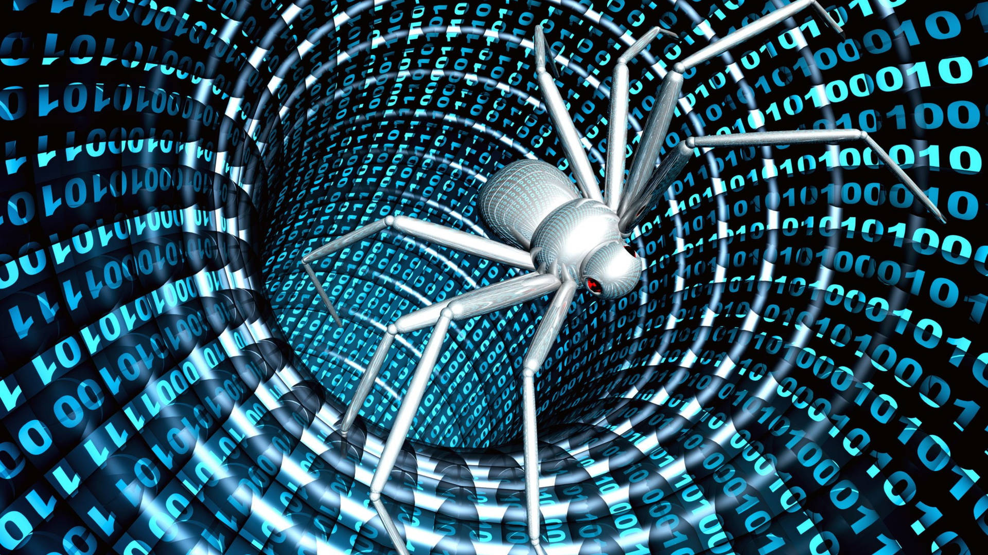 Crawling Spider Hacker Logo Wallpaper