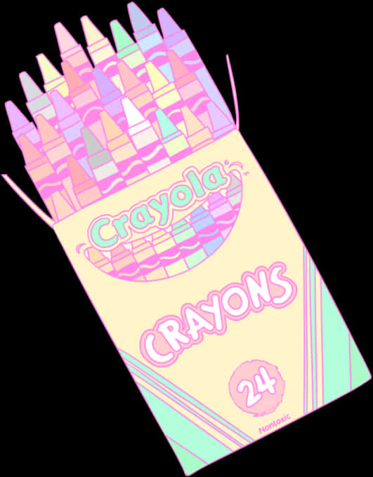 Crayola Crayons Box Artistic Filter PNG