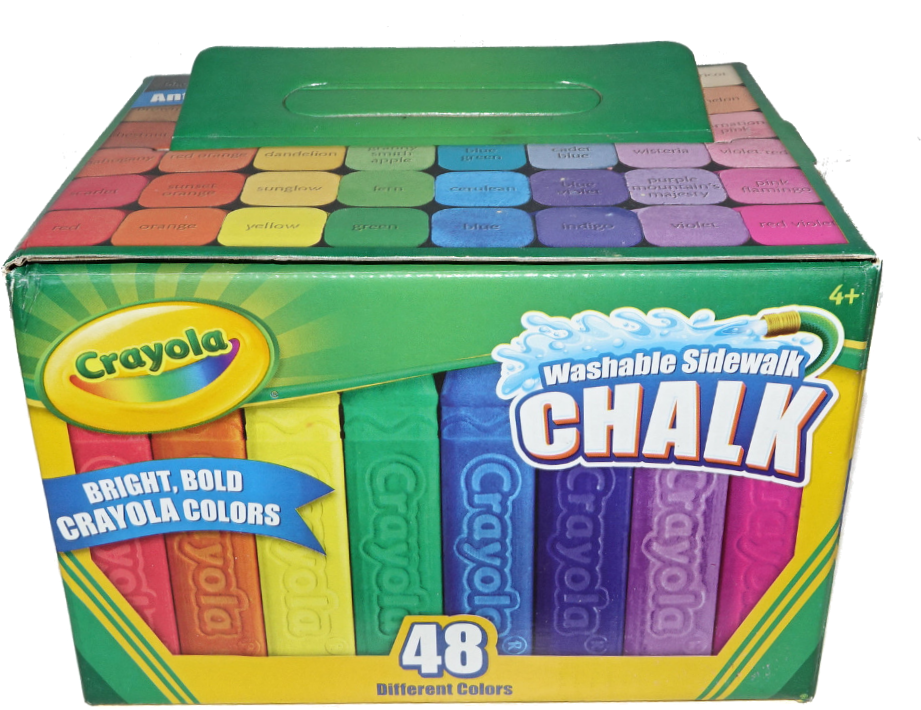 Crayola Washable Sidewalk Chalk Pack48 Colors PNG