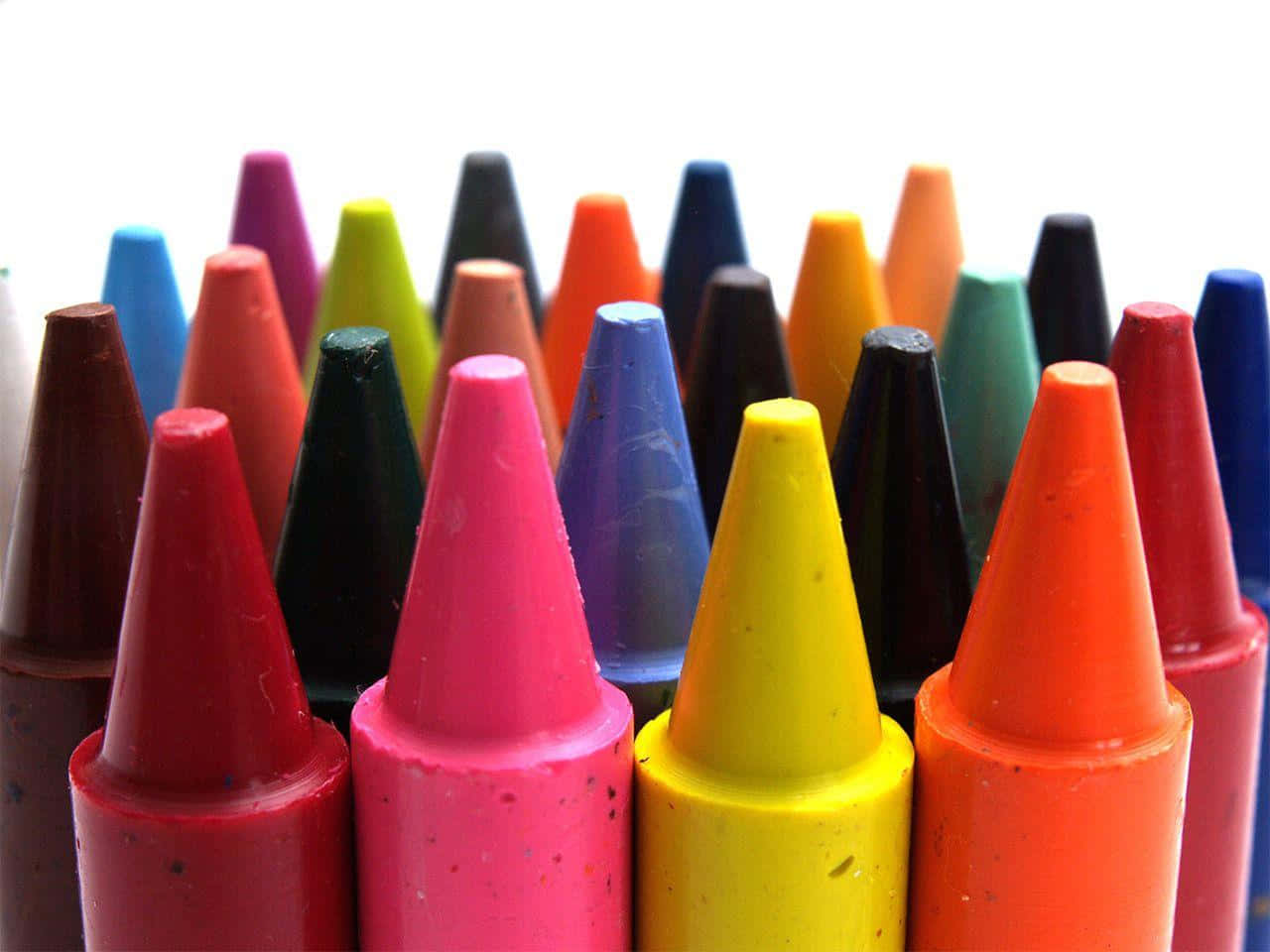 A Vibrant Assortment of Colored Crayons Background