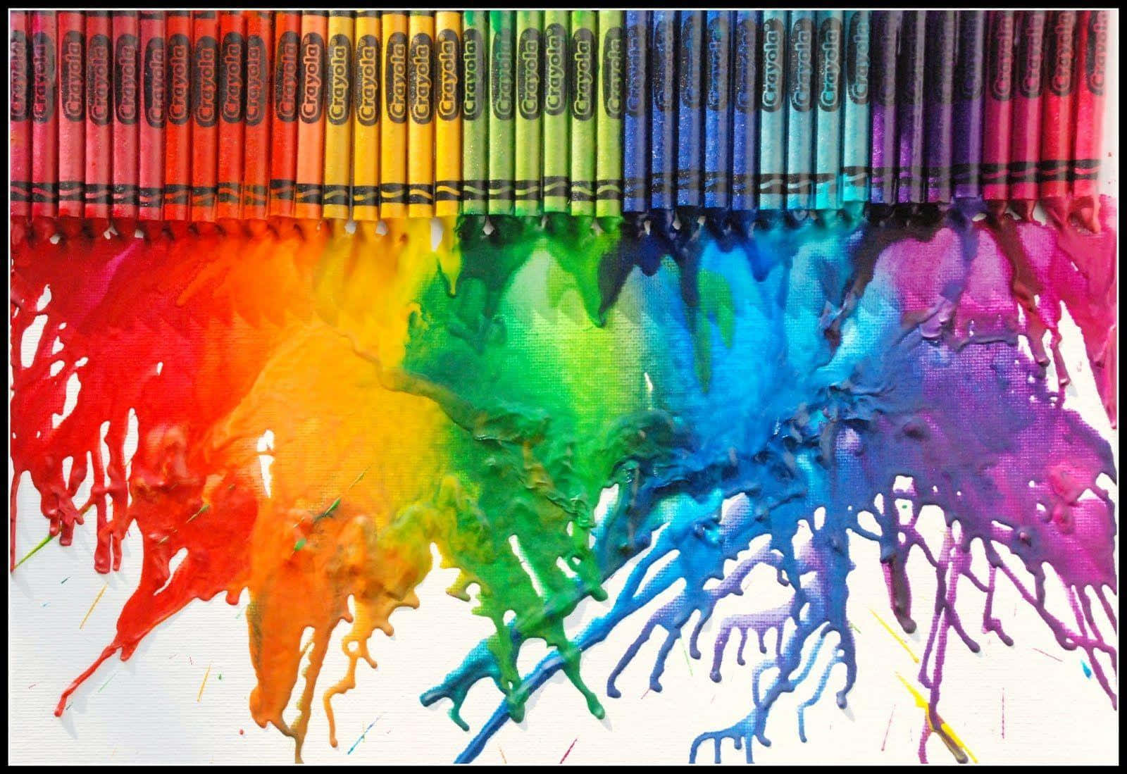 Colorful Crayons Background