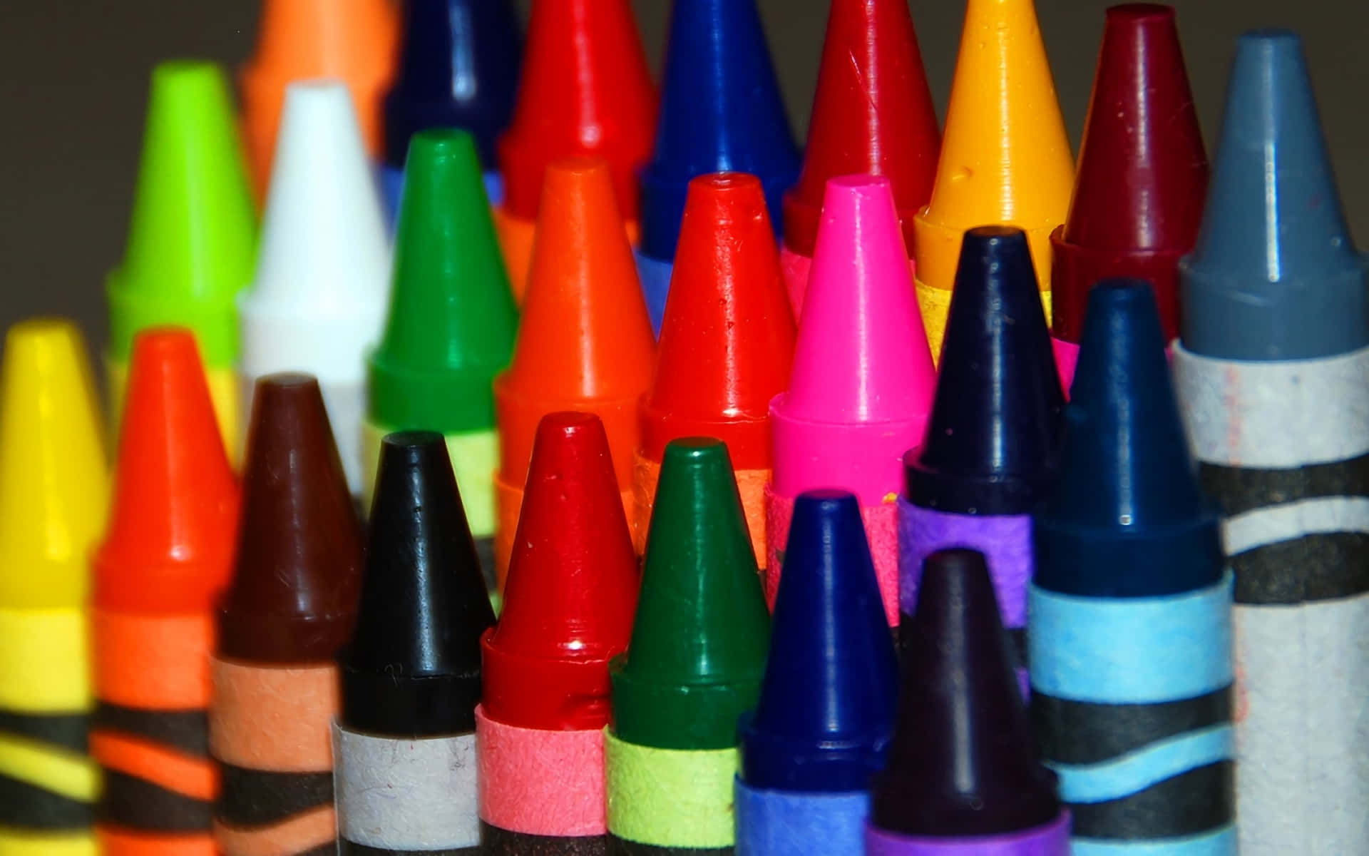 Vibrant 3D render of assorted crayons