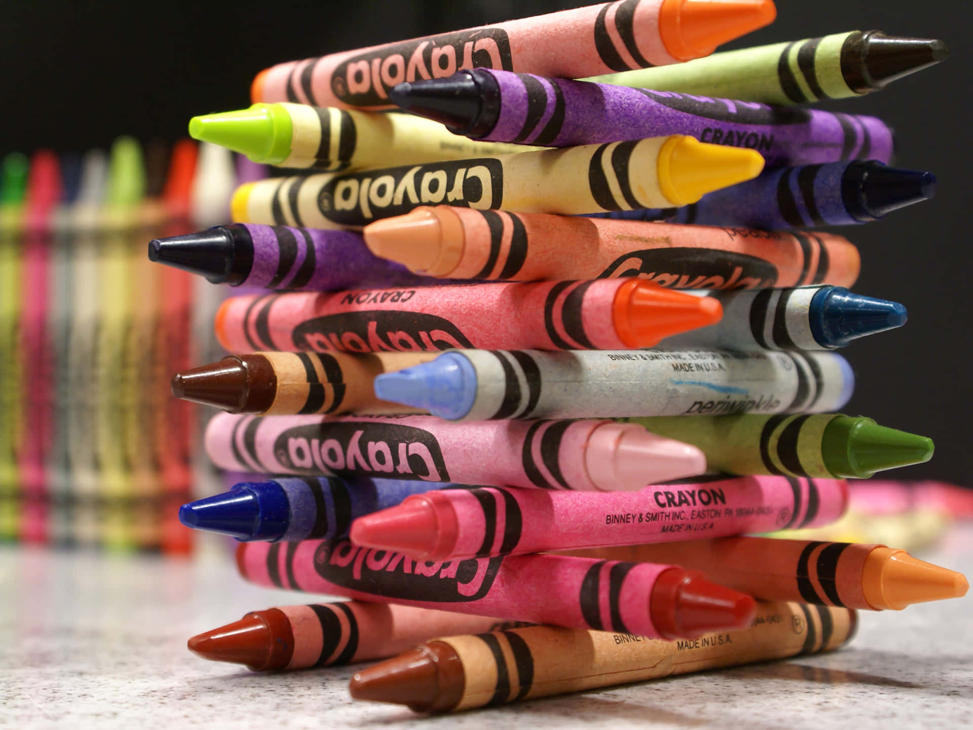 Colorful Crayons Creatively Arranged