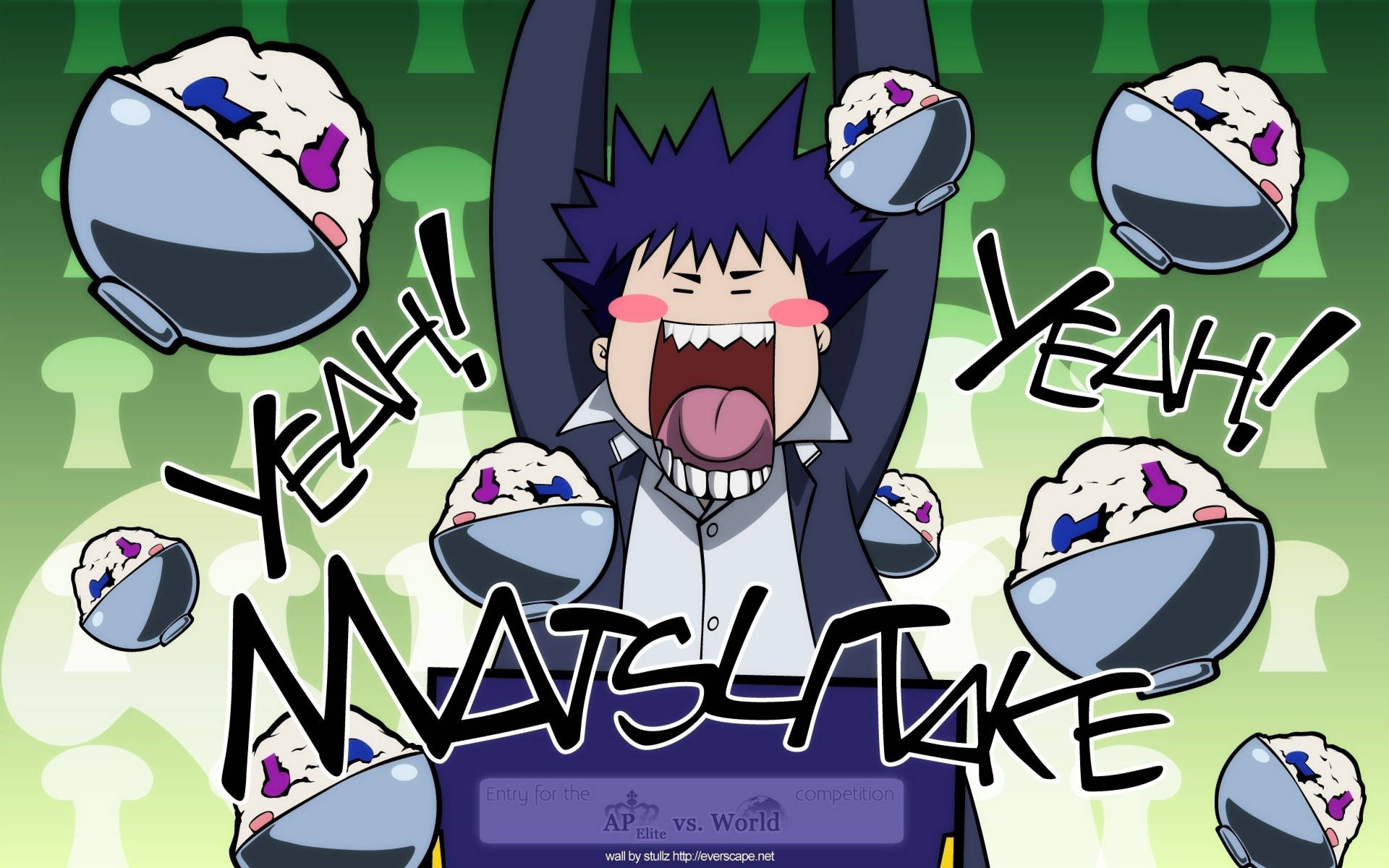 Crazy Anime Boy Extreme Laugh Art Desktop Wallpaper