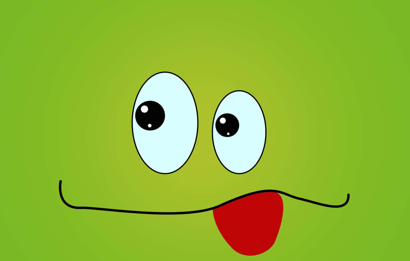 A Cartoon Face With A Tongue Sticking Out