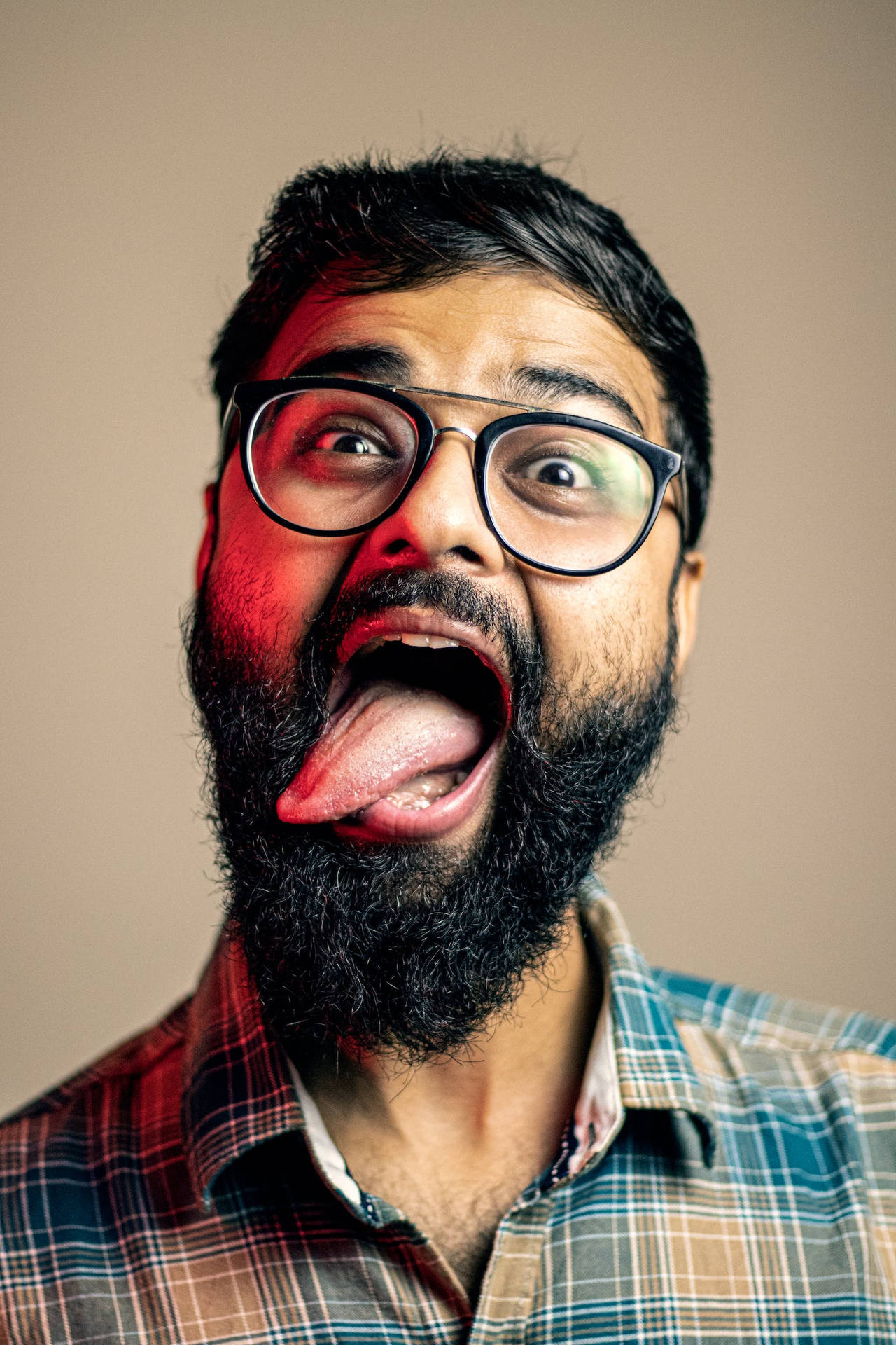 Crazy Bearded Man Funny Face Wallpaper