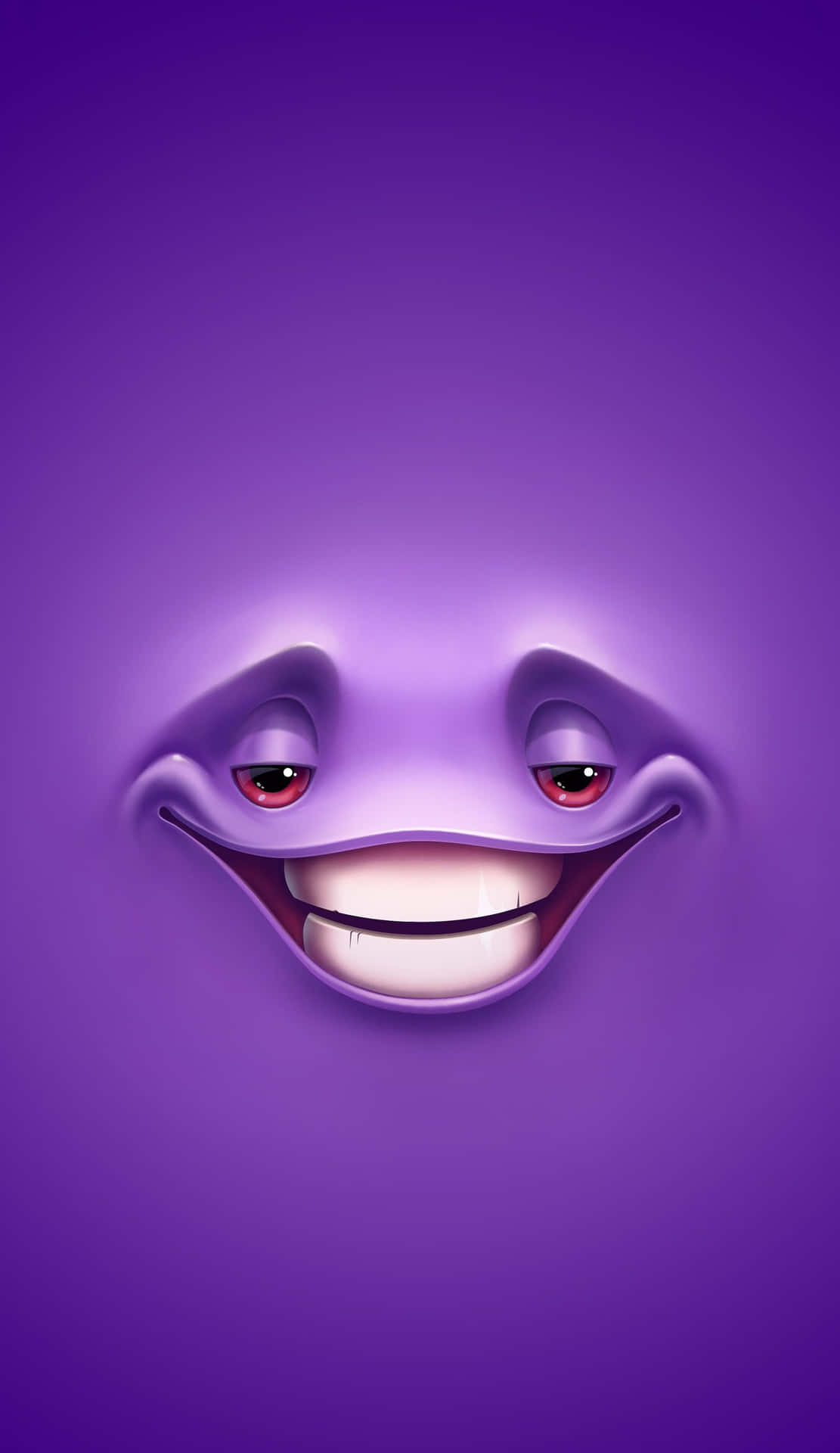 Crazy Cartoon Purple Fullscreen Face Wallpaper