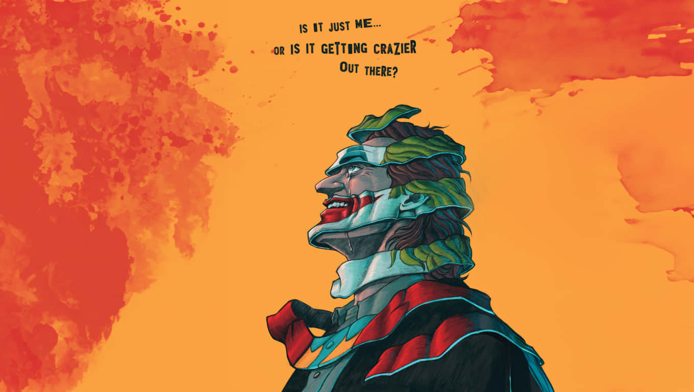 Crazy Clown Questioning Sanity Wallpaper