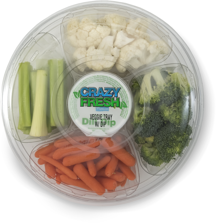 Crazy Fresh Veggie Traywith Dip PNG