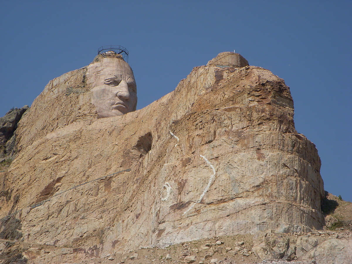 Denståtliga Profilen Av Crazy Horse.