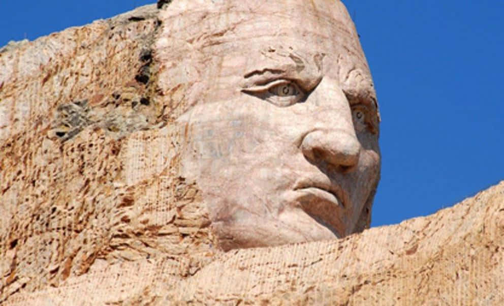 "See the Amazing Landscape of Crazy Horse with Sculpture of Native American Leader"