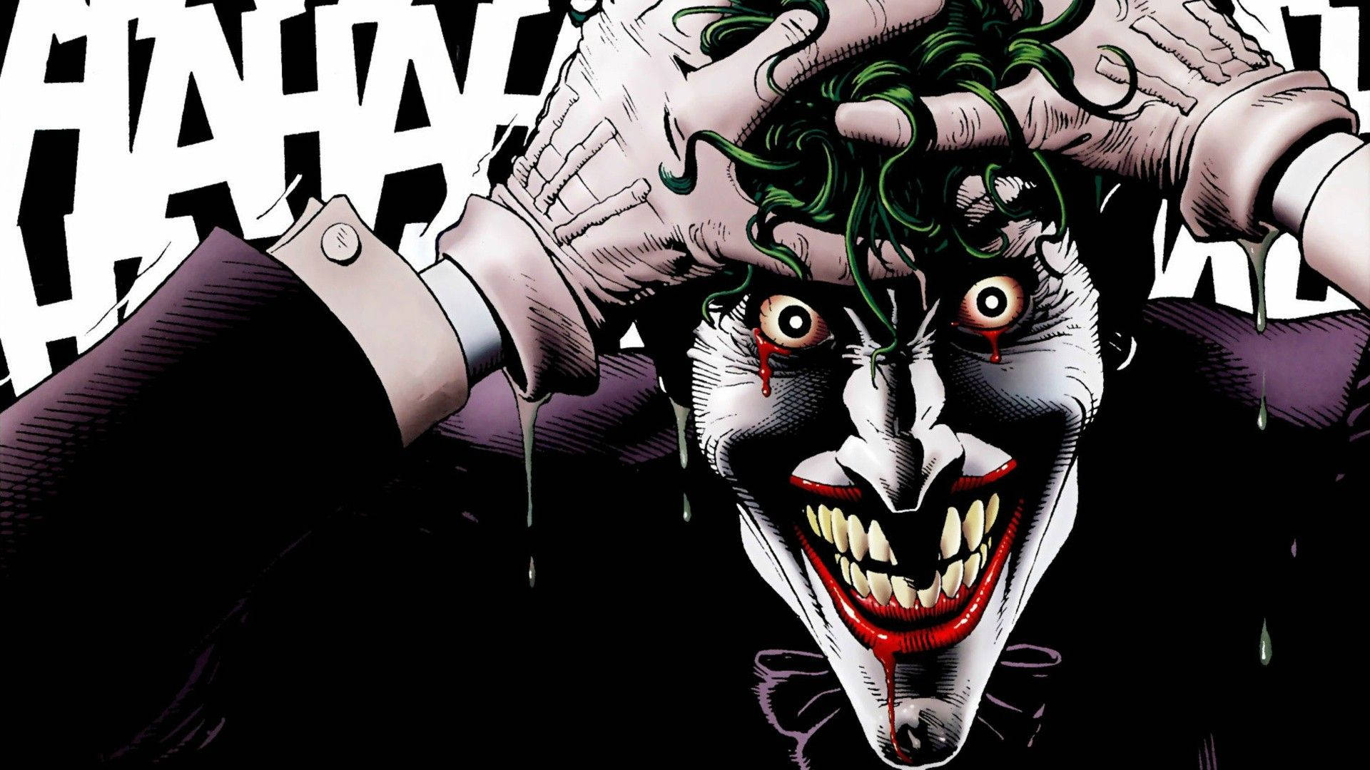 Crazy Joker Bleeding Face Wallpaper
