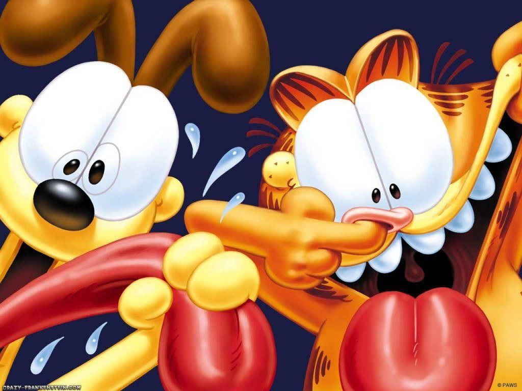 Crazy Odie And Garfield