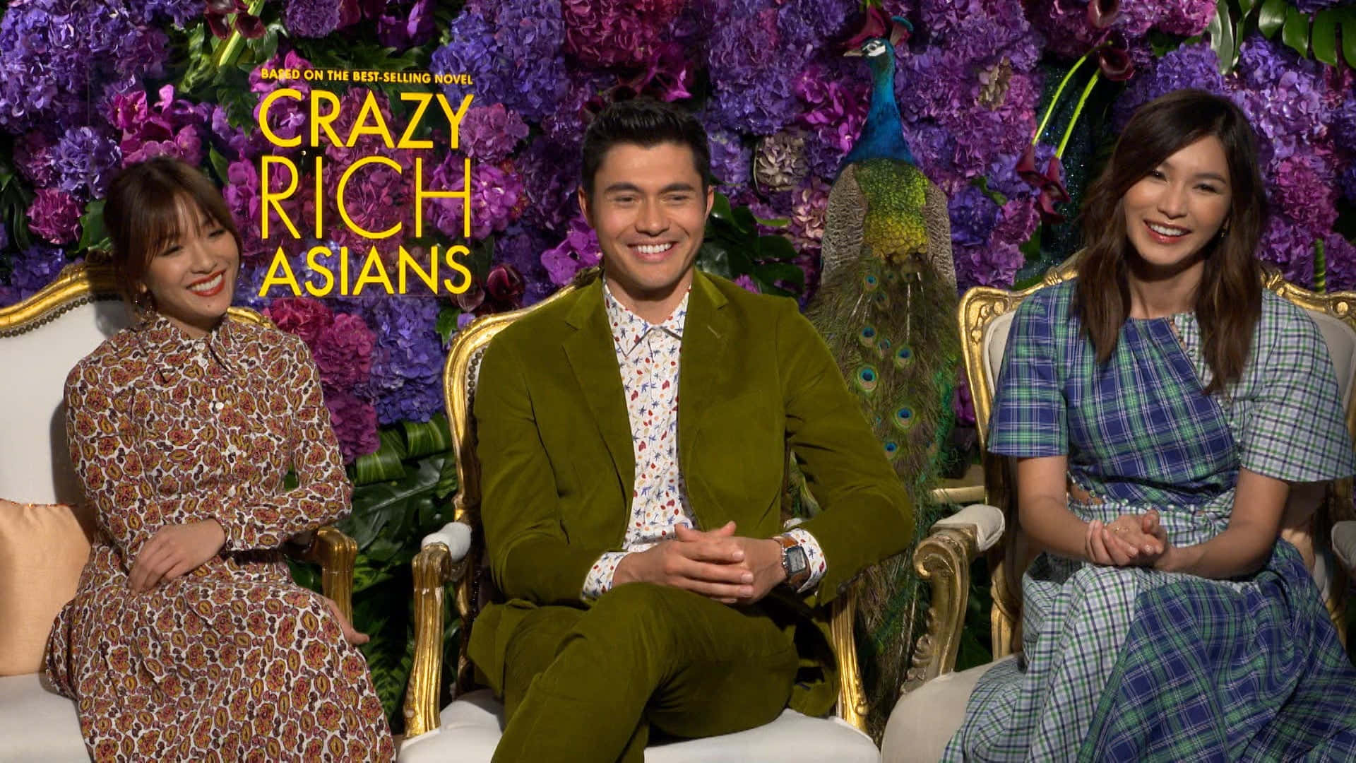 The Crazy Rich Asians cast during a private screening of the film.
