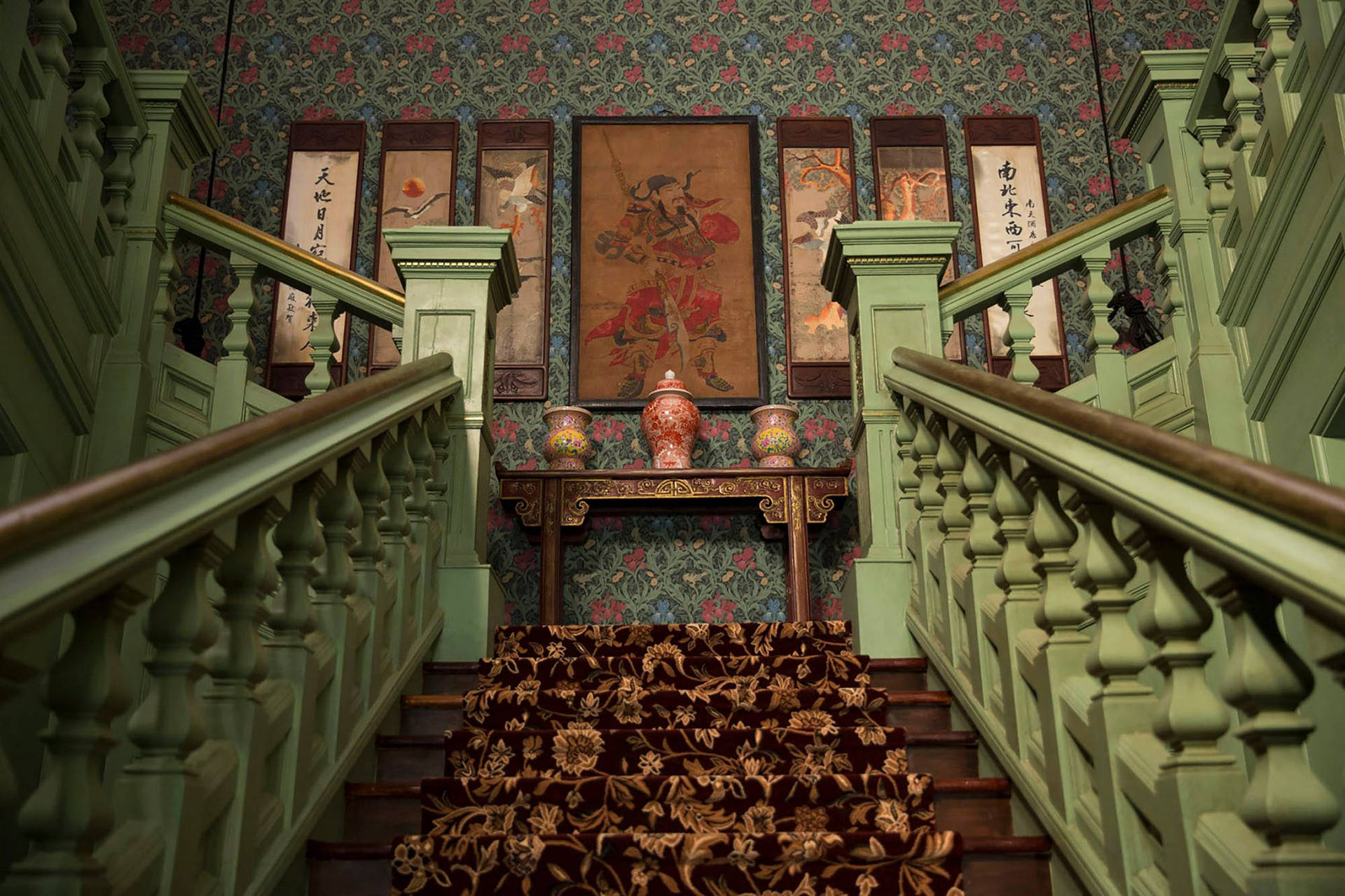 Crazy Rich Asians Green Staircase