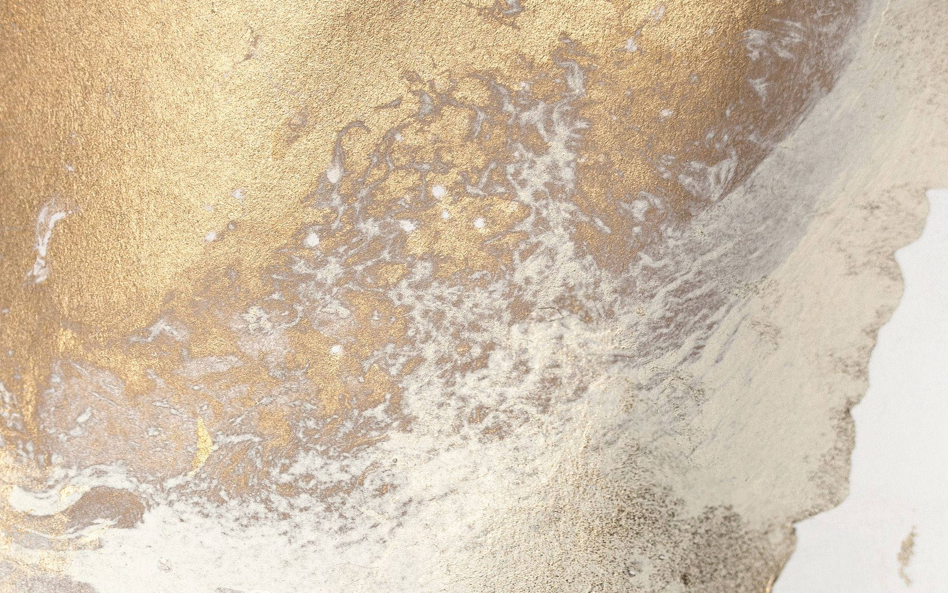 Cremeund Goldfarbener Travertin-marmor-desktop Wallpaper