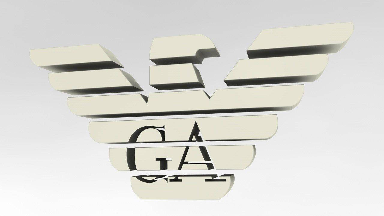 Cream Giorgio Armani Logo Wallpaper