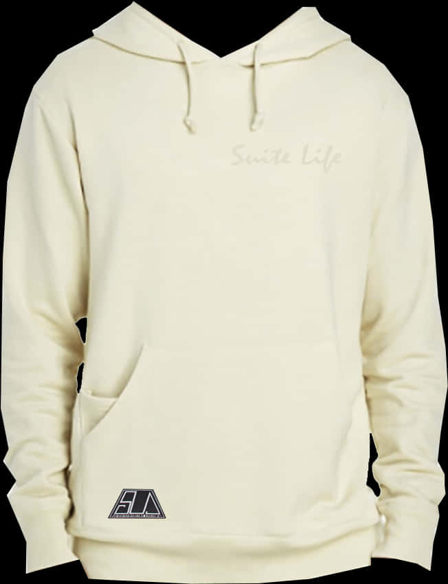 Cream Hoodie Suite Life Graphic PNG