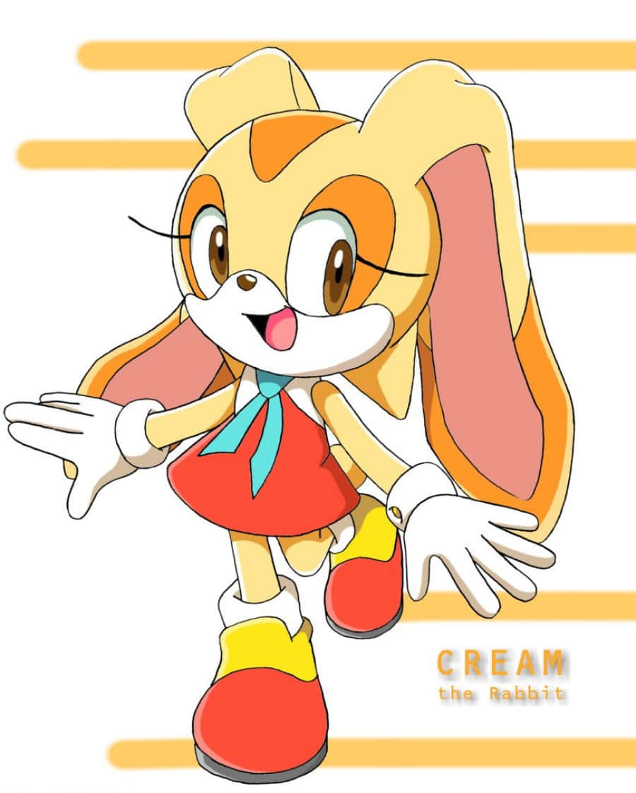 Cream The Rabbit striking a pose Wallpaper