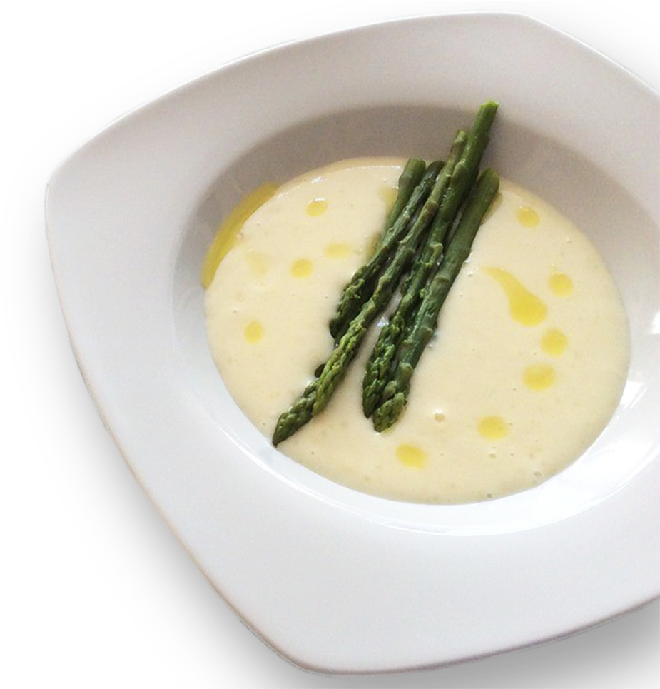 Creamy Asparagus Soupwith Garnish PNG