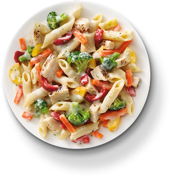 Creamy Chicken Vegetable Penne Pasta Dish PNG