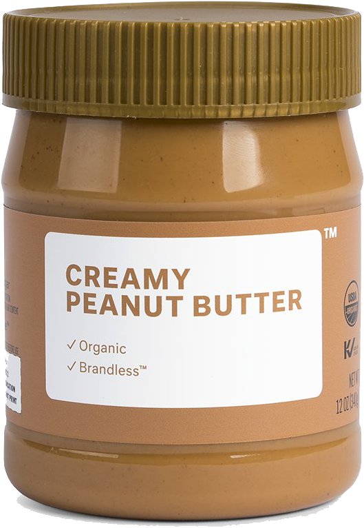 Creamy Organic Peanut Butter Jar PNG