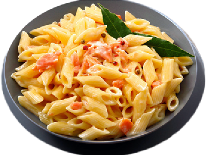 Creamy Penne Pastawith Salmon PNG