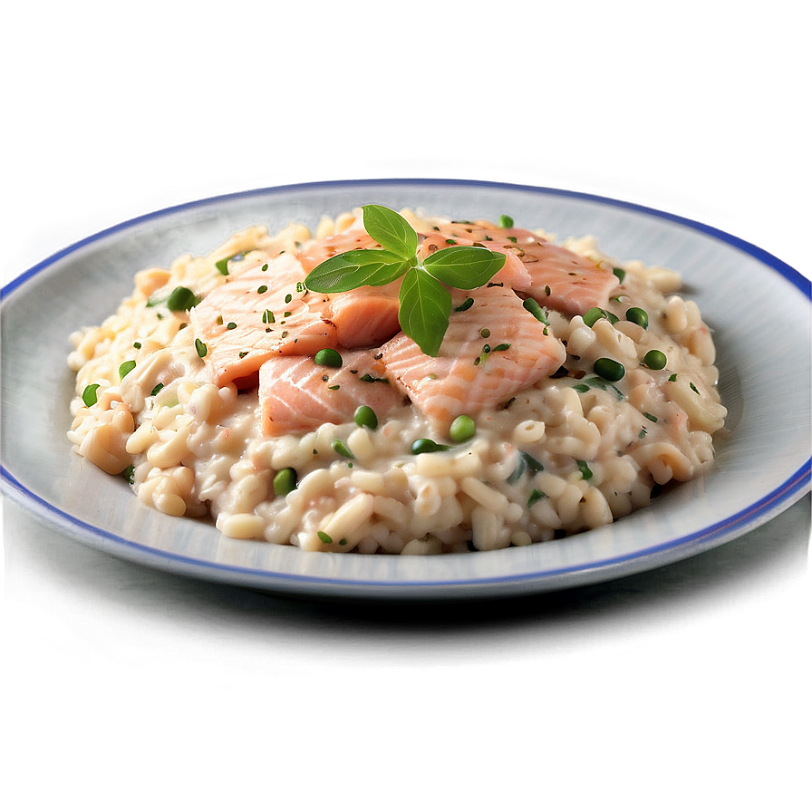 Download Creamy Salmon Risotto Png Hfi | Wallpapers.com