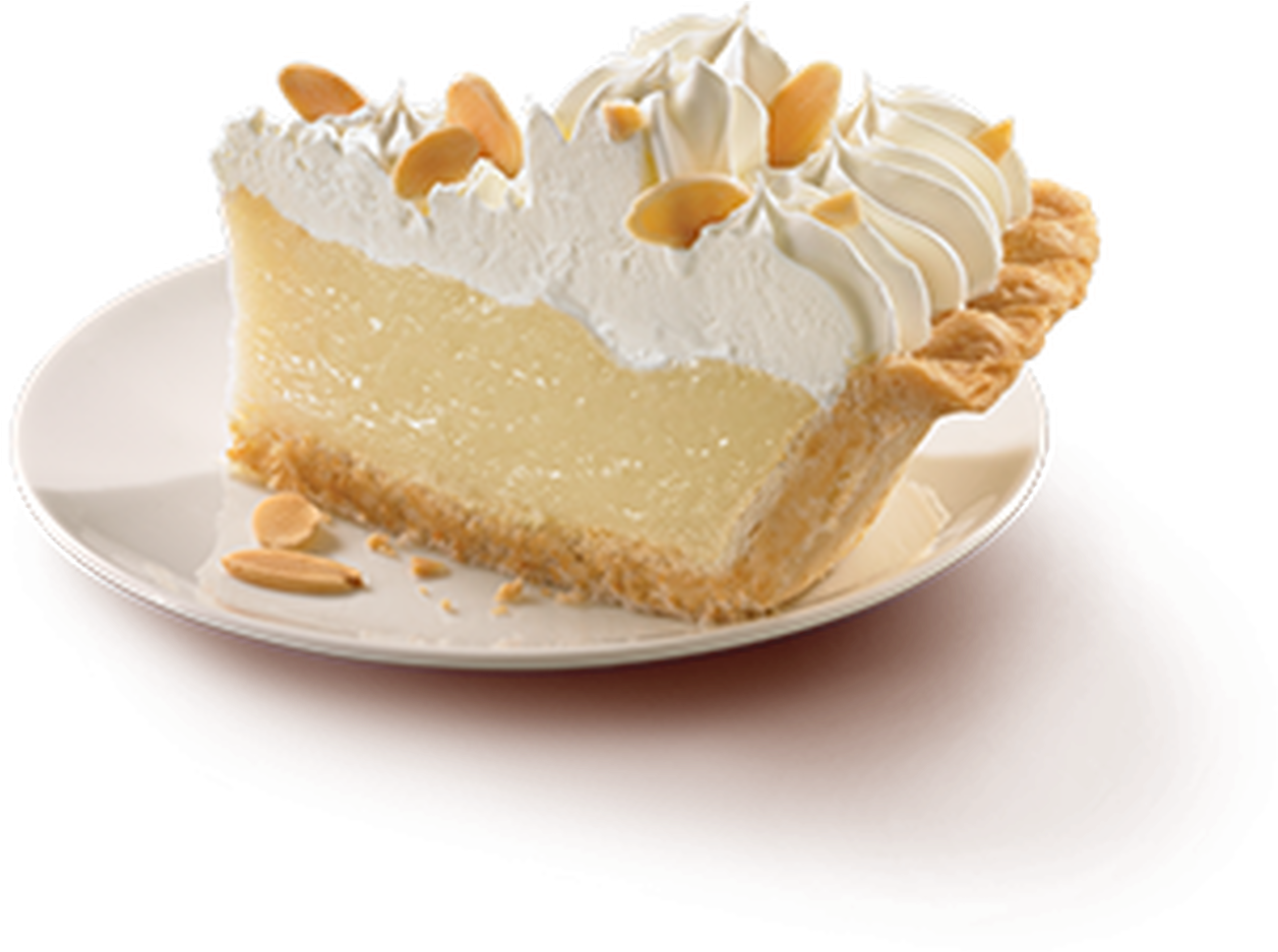 Creamy Sliceof Pieon Plate PNG