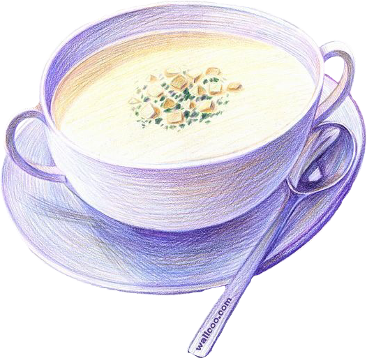 Creamy Soupin Purple Cup Illustration PNG