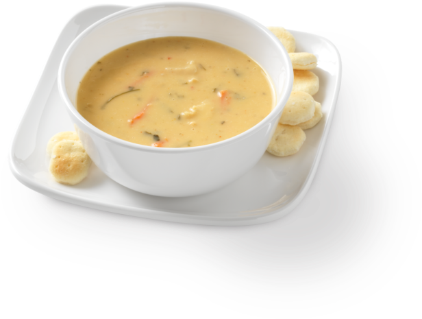 Creamy Soupwith Croutonson Plate PNG