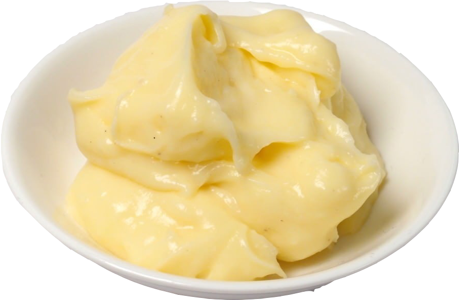 Creamy Vanilla Custardin Bowl PNG