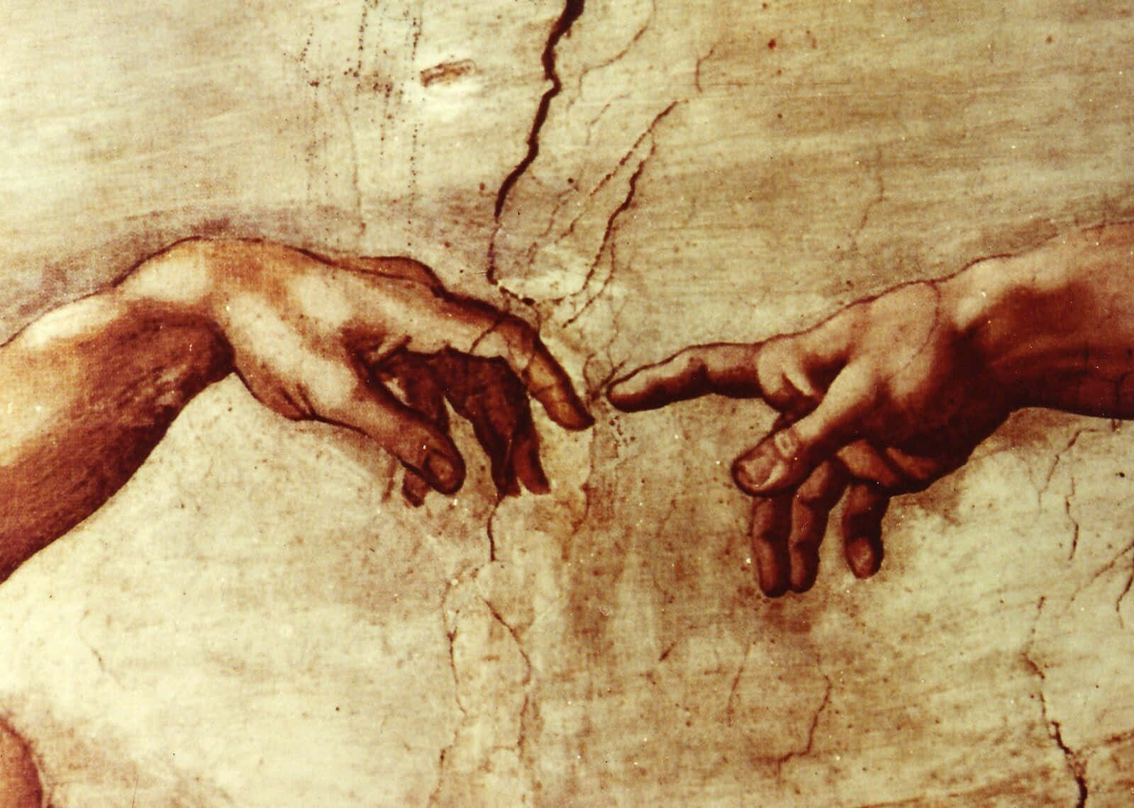 Creation Of Adam 4k Finger Detail Wallpaper