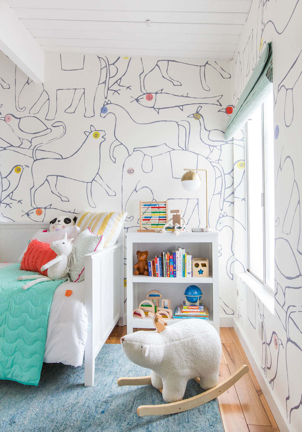 Creative And Chic Playroom Wallpaper
