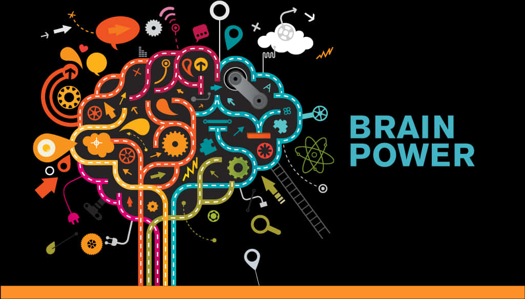 Creative Brain Illustration PNG