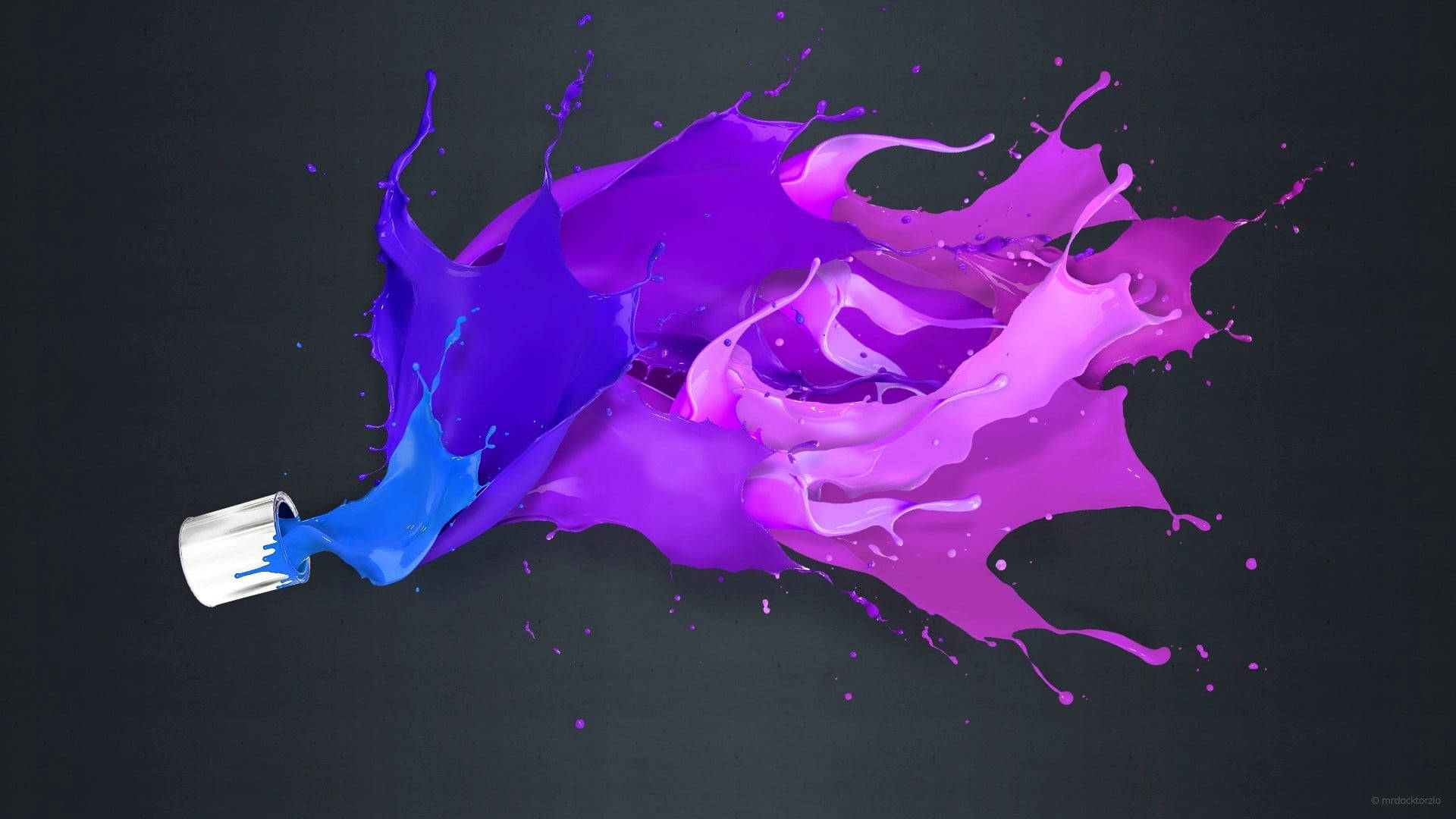 Creative Can Throwing Paint Picture