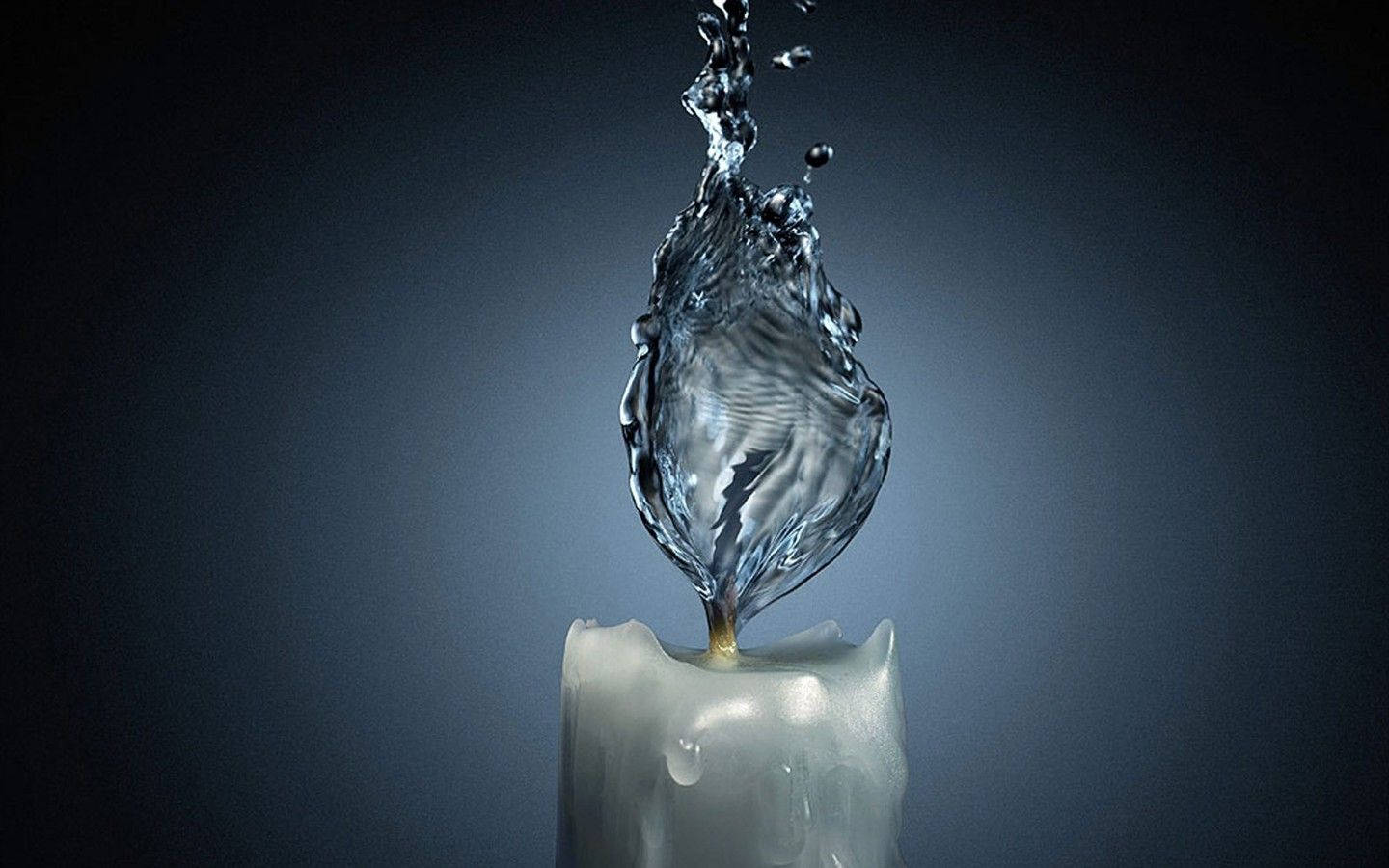 Creative Candle Flame Water Picture