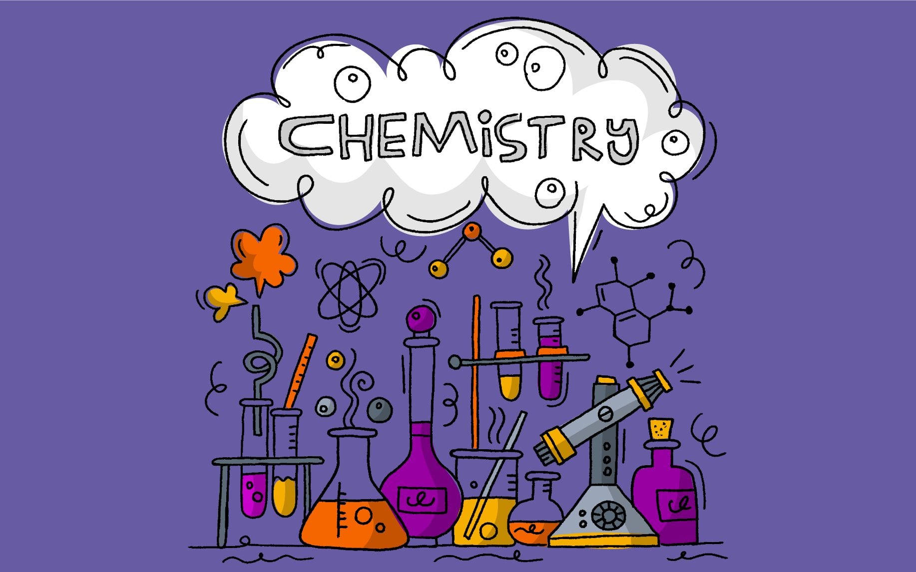 Creative Cloud Violet Chemistry Wallpaper