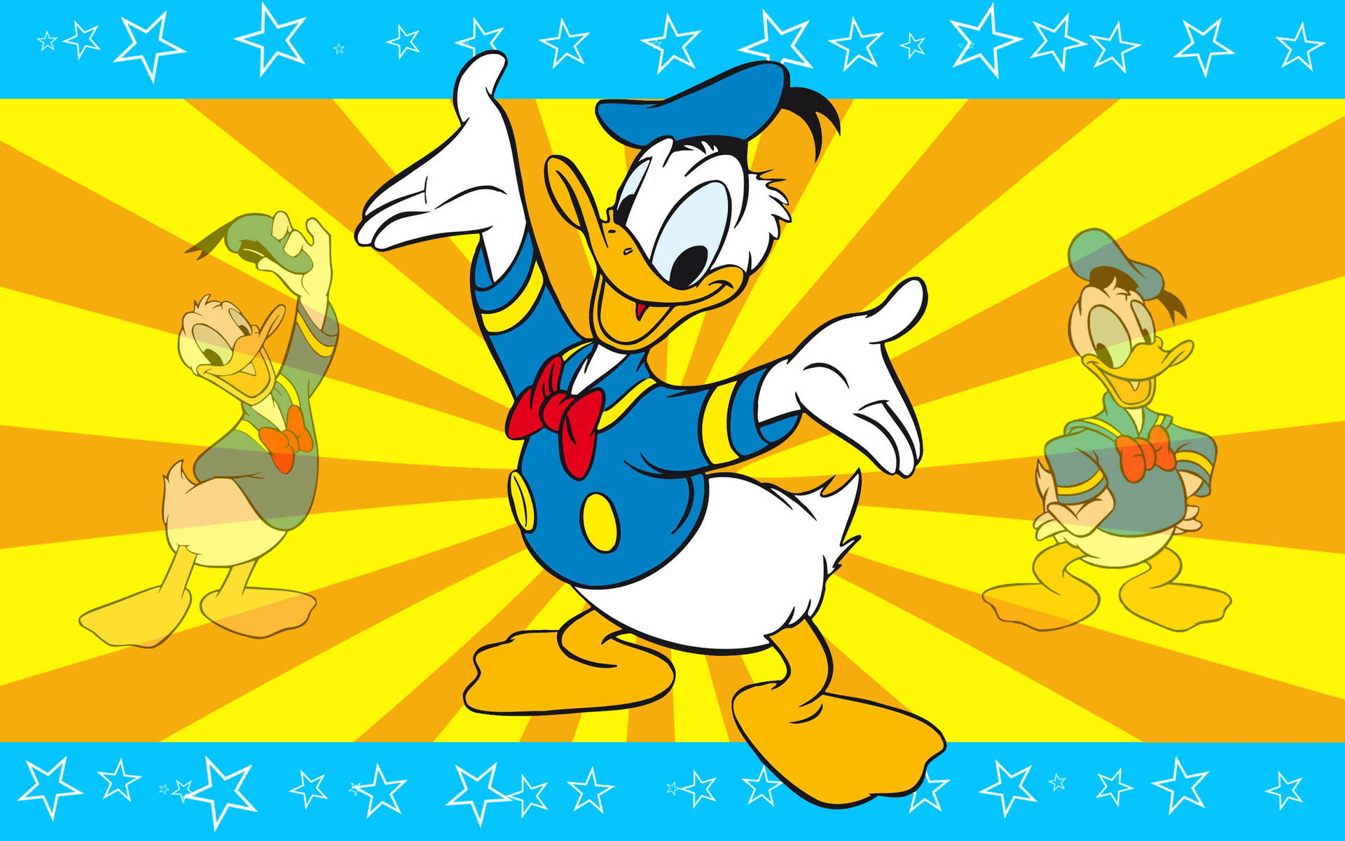 Kreativ Donald Duck Star Wallpaper