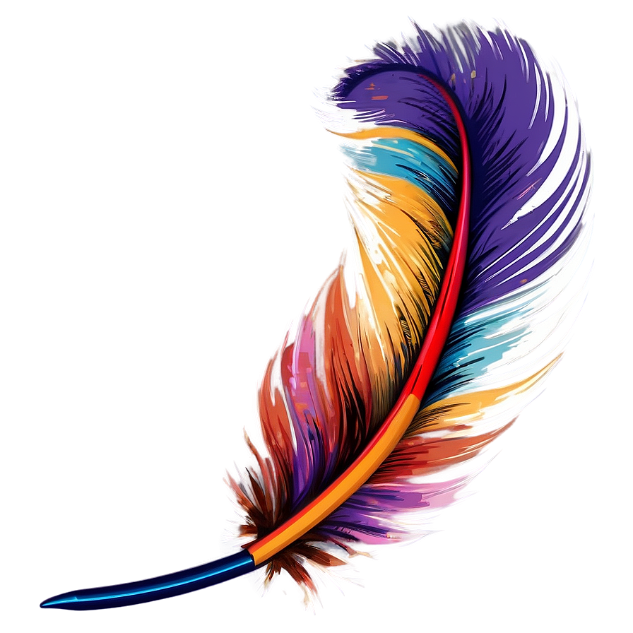 Creative Feather Pen Design Png 06122024 PNG
