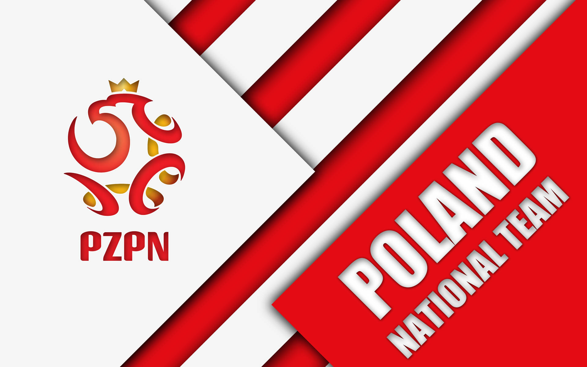 Kreativtflagga Röd Polsk Nationellt Fotbollslag. Wallpaper