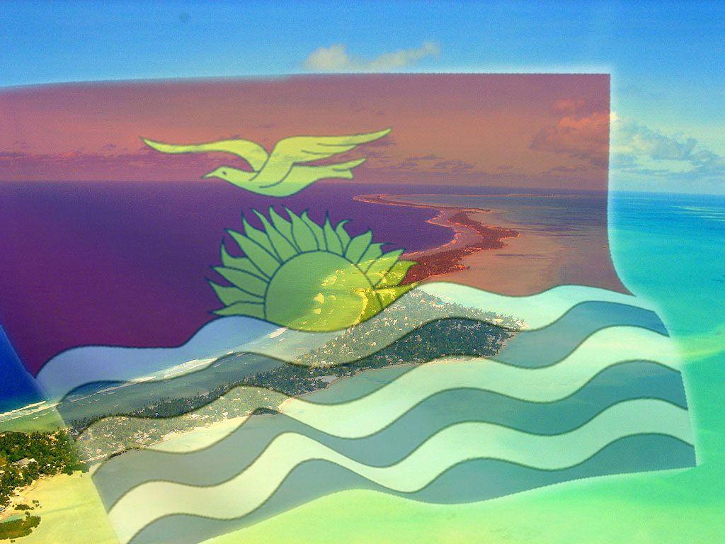 Creativofondo De Pantalla De La Bandera De Kiribati. Fondo de pantalla