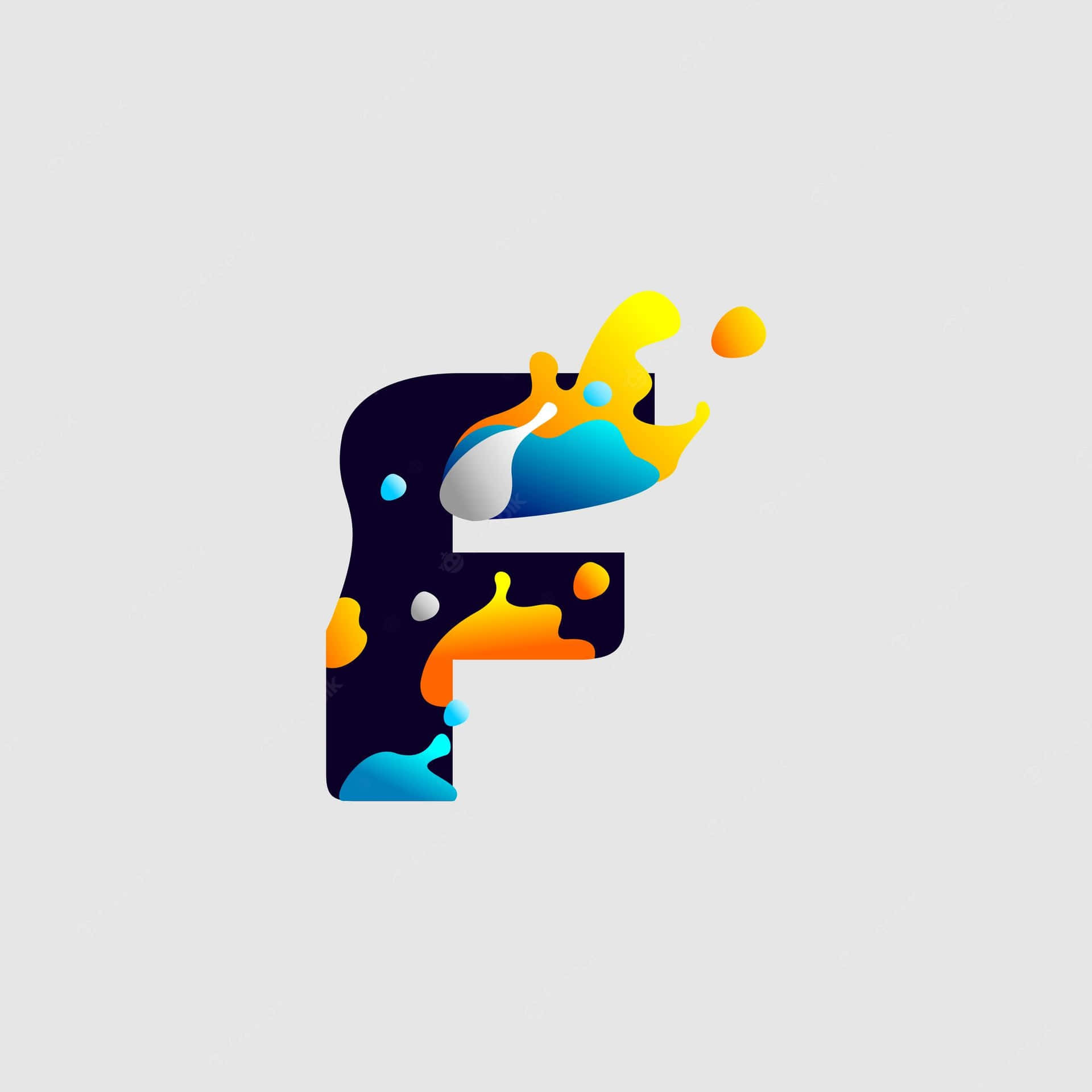 Creative Letter F Initial Wallpaper