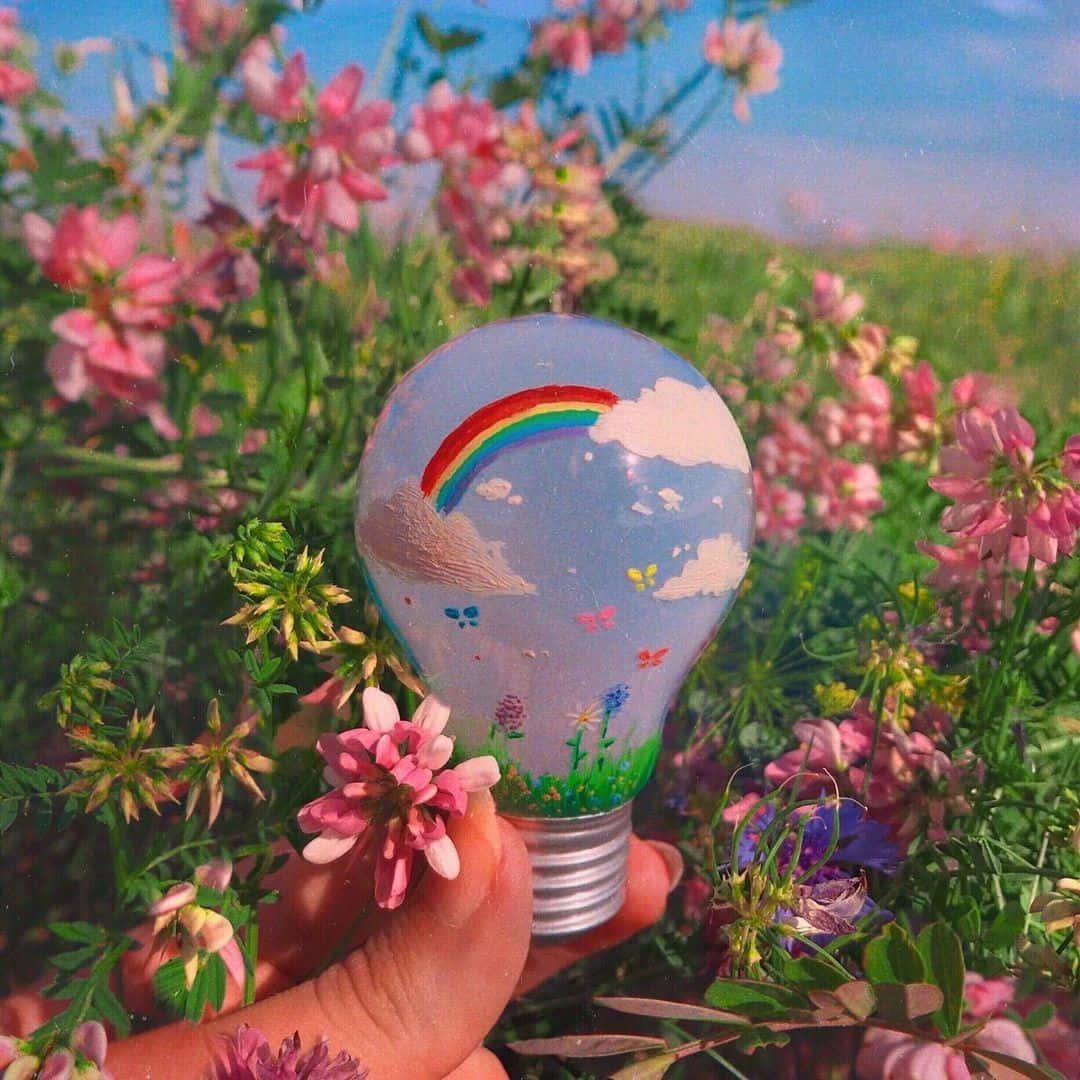 Creative Nature Lightbulb Art Wallpaper