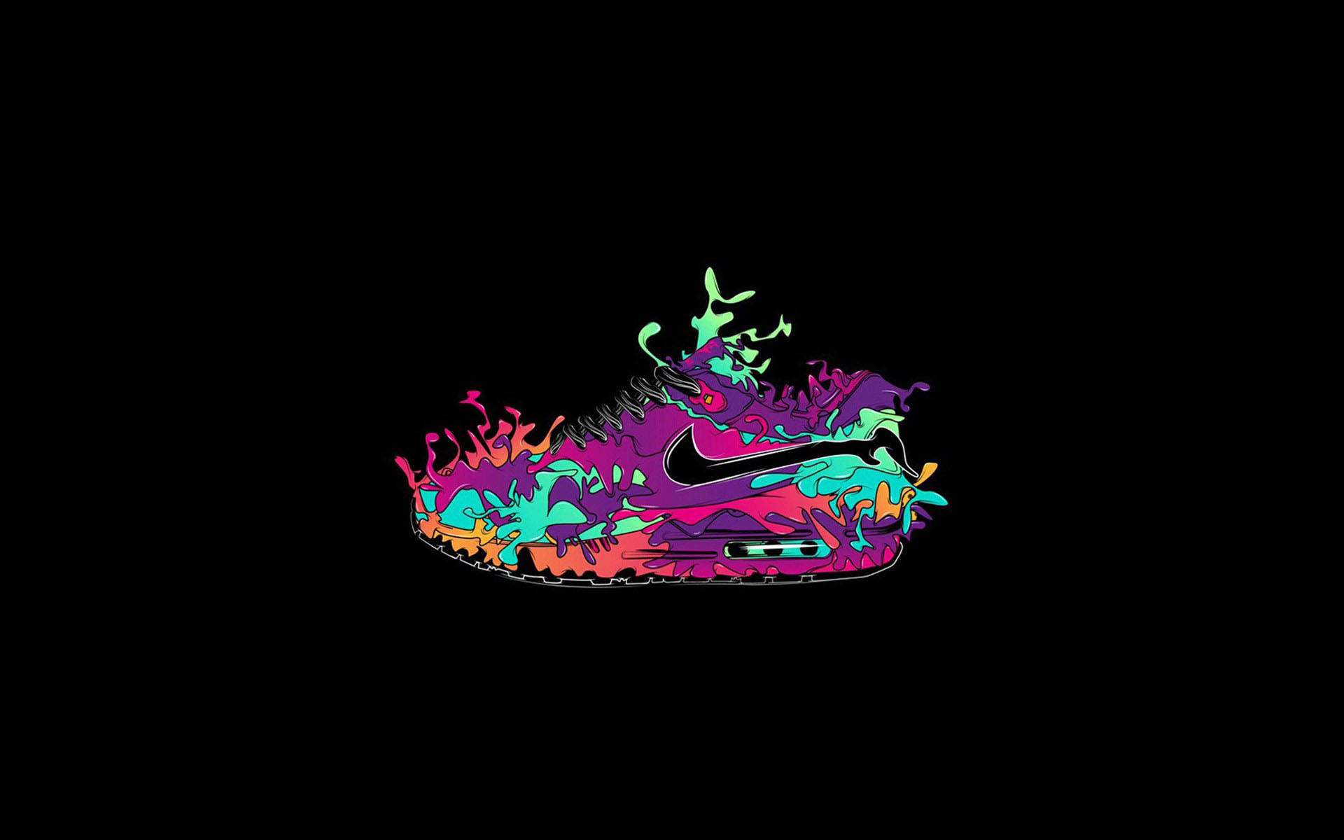 Creative Nike Cartoon Shoe Wallpaper