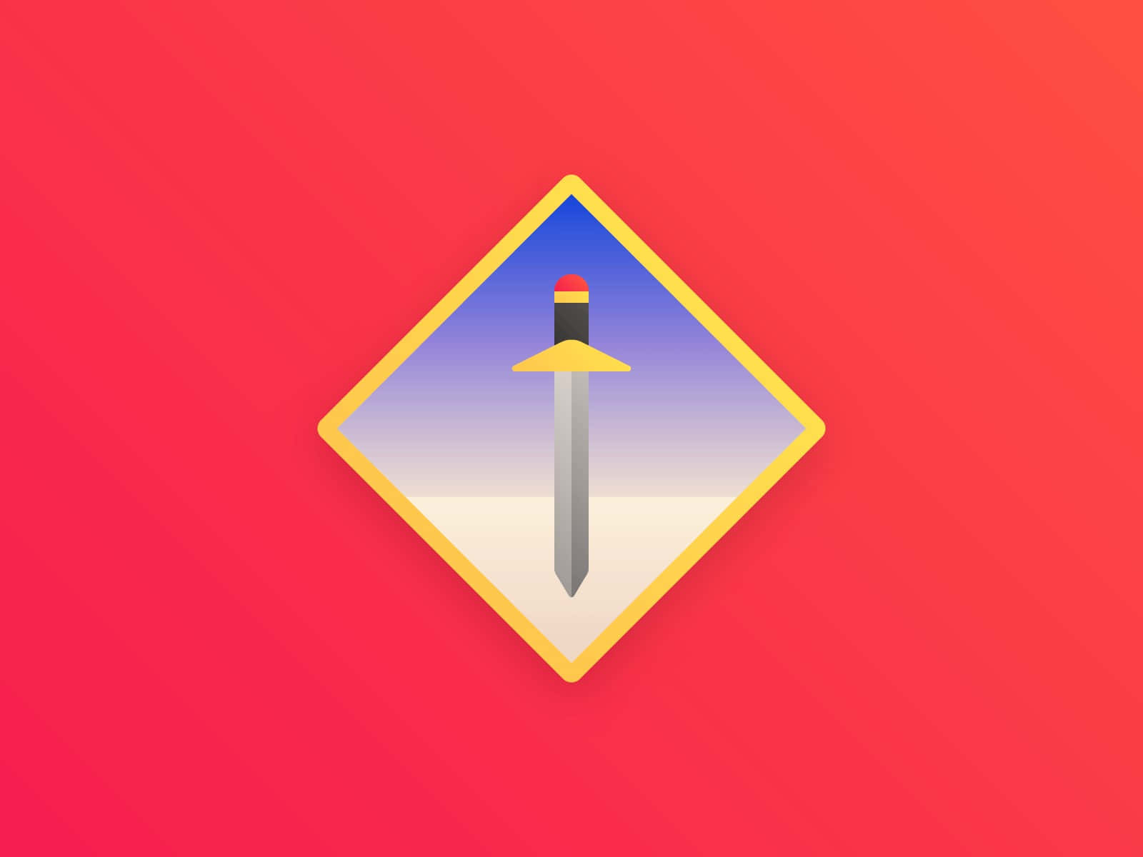 Creative Pencil Rocket Illustration Wallpaper