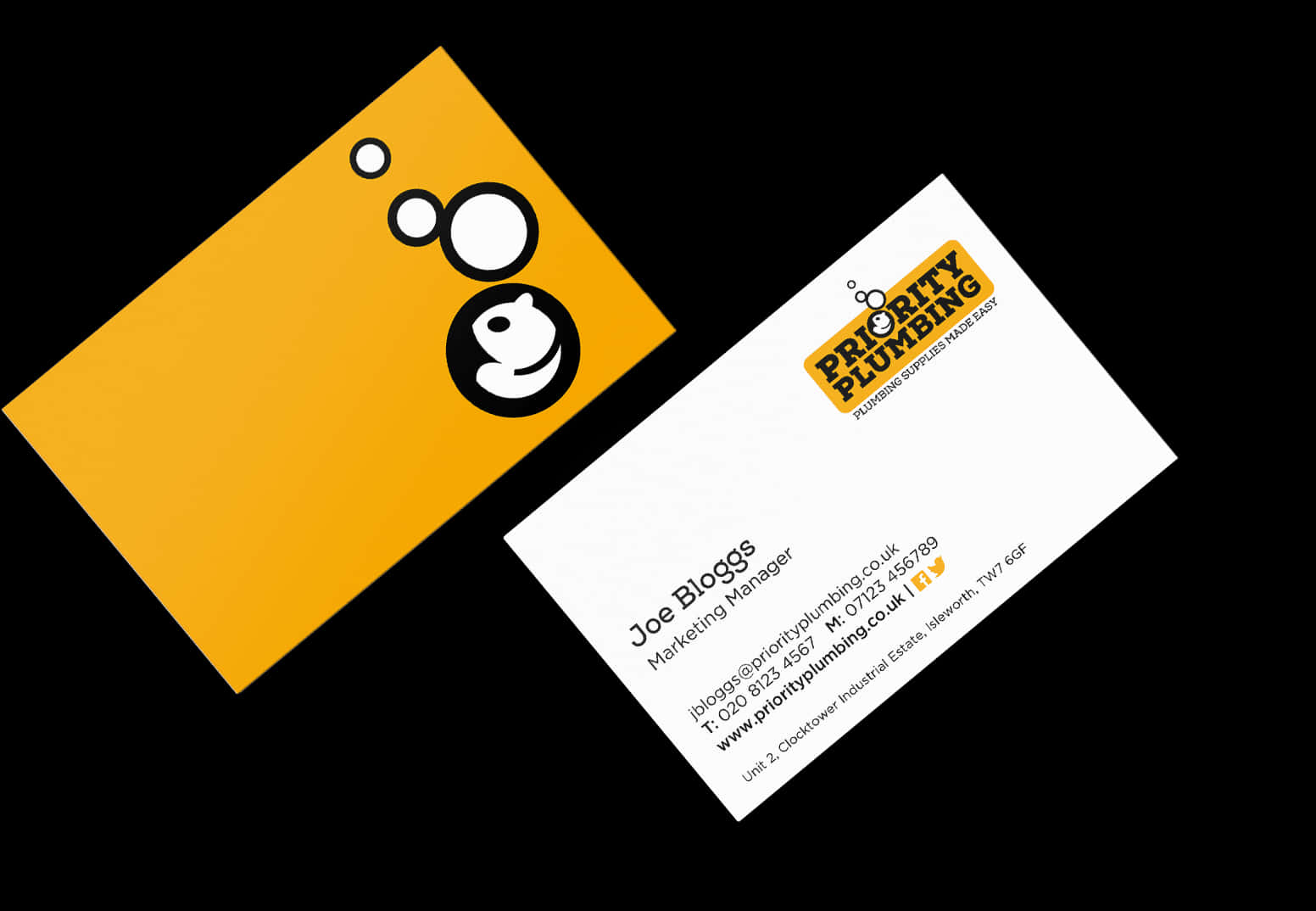 Creative Plumbing Business Card Design PNG